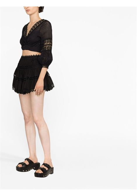 Gonna mini con ricami greta in nero Charo Ruzi Ibiza - donna CHARO RUIZ IBIZA 1989 | 201400BLK